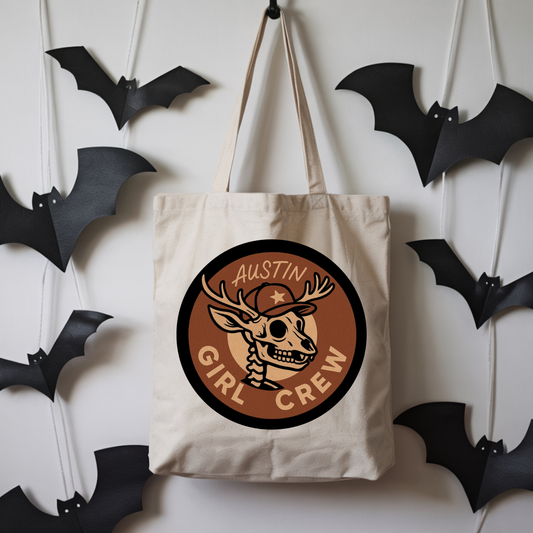 ATX Girl Crew Tote - Skeleton Deer Edition