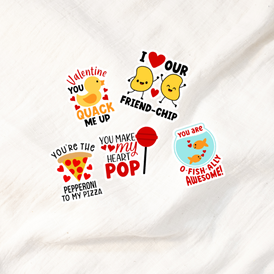 Valentine's Day Kid-Friendly Sticker Set – Fun, Love, and Smiles!